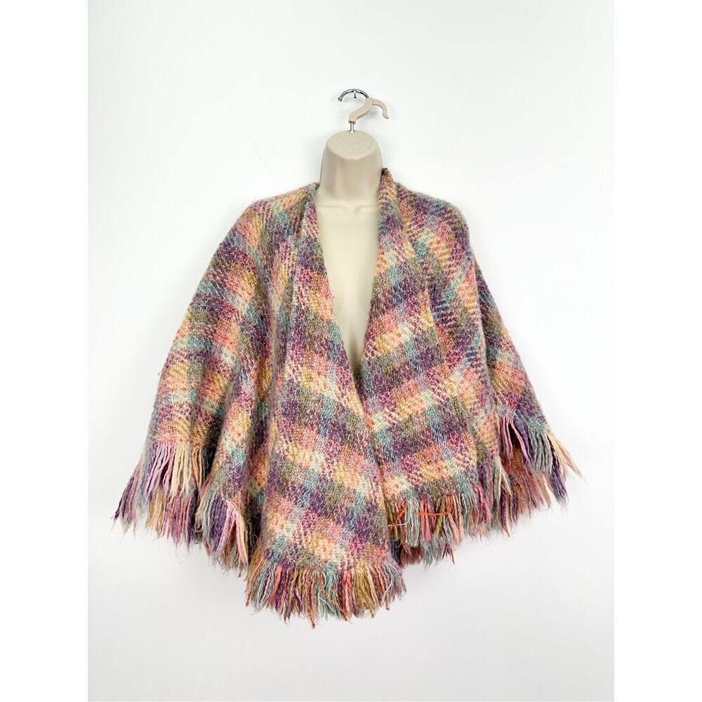 Unbranded Women’s Multi Color Boho Fringe Shawl Poncho